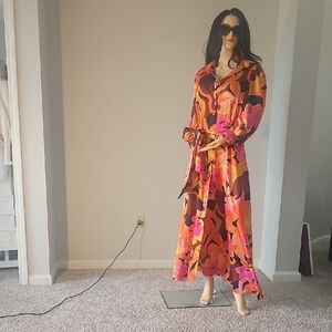 Vibrant Long Sleeve Dress